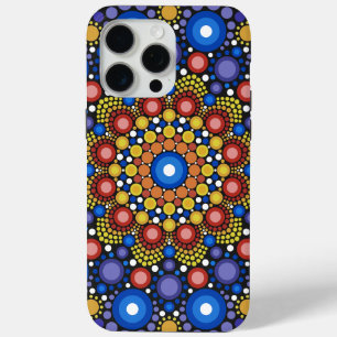 Floral Fractal Art Dotted Retro Mandala iPhone 15 Pro Max Case