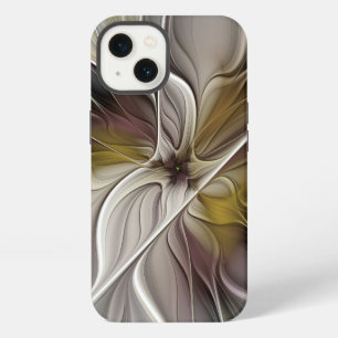 Floral Fractal, Fantasy Flower with Earth Colours iPhone Case