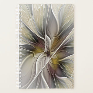 Floral Fractal, Fantasy Flower with Earth Colours Planner