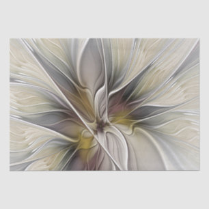 Floral Fractal, Fantasy Flower with Earth Colours Tissue Paper