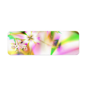 Floral fractal return address label
