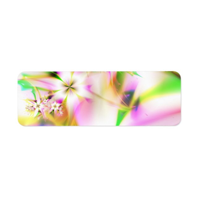 Floral fractal return address label (Front)