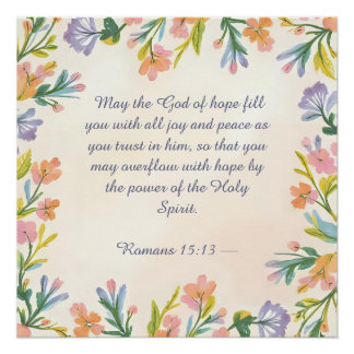 Floral Frame Bible Verse Memory Anchor Poster