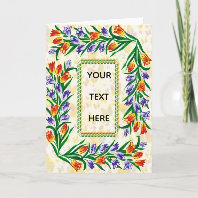 floral frame card (Front)