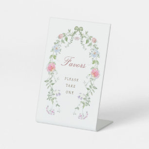 Floral Frame Favours Pedestal Sign