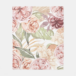 Floral Frame Fleece Blanket