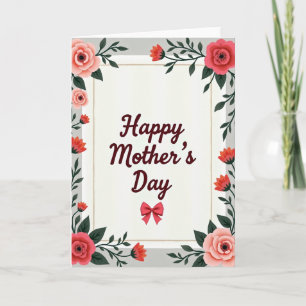 Floral Frame Greeting Card