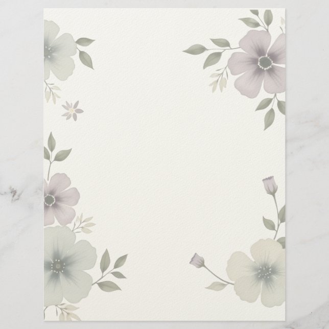 Floral Frame Letterhead (Front)