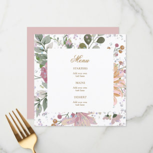 floral frame menu