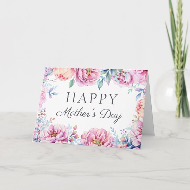 Floral Frame Mother's Day Card (Front)