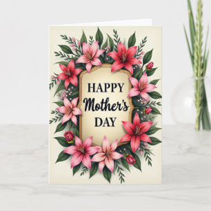 Floral Frame Mothers Day Card