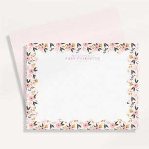 Floral Frame Nursery Note Card