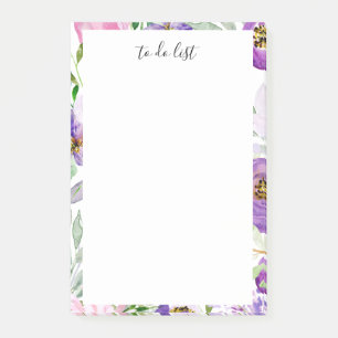 Floral Frame Script to do list Personalised Post-it Notes