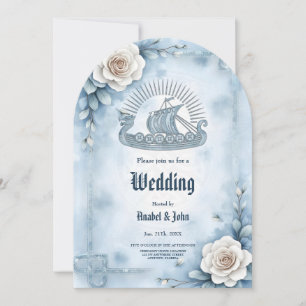 Floral Frame with Roses and Celtic Design. Invitation
