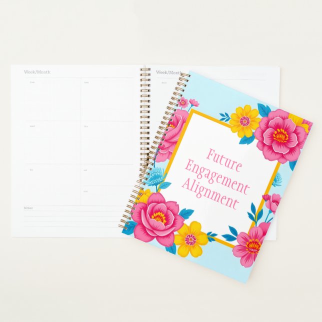 Floral Frame with Vibrant Flowers Planner (Display)