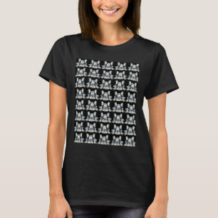 Floral French Bulldog Dog Black Cute And Funny Gra T-Shirt
