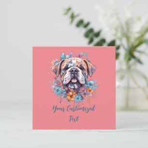 Floral Frenzy Bulldog: Nature's Embrace