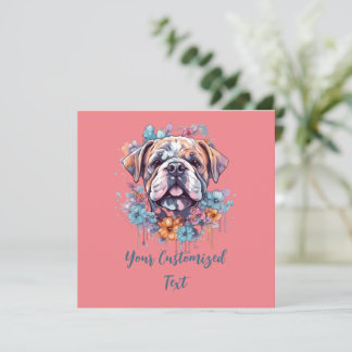 Floral Frenzy Bulldog: Nature's Embrace