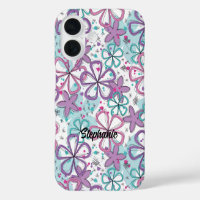 Floral Frenzy - Doodle Flowers with Paint Splatter