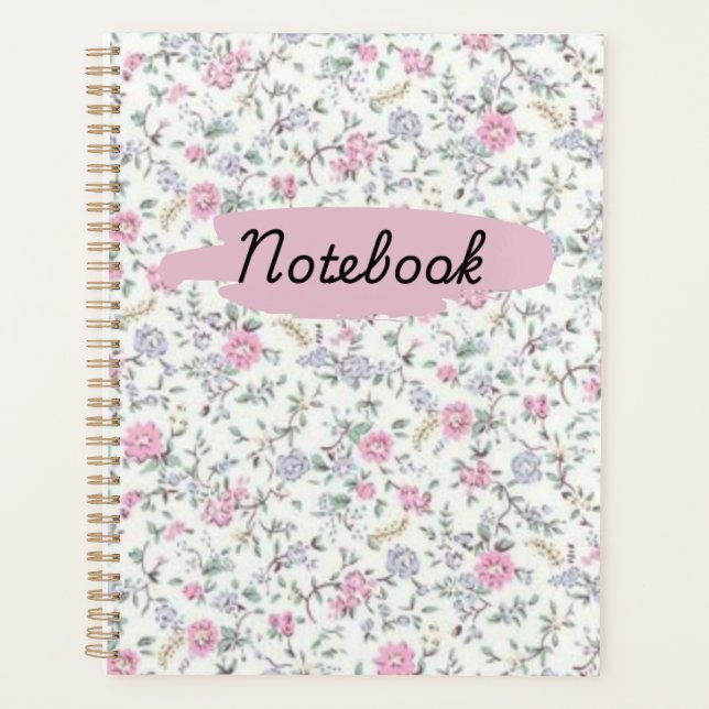 Floral Frenzy Notebook Planner (Front)