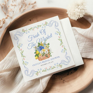 Floral Fresh Off The Market Farmers Bridal Shower Napkin