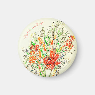 Floral fridge magnet, zazzle. magnet