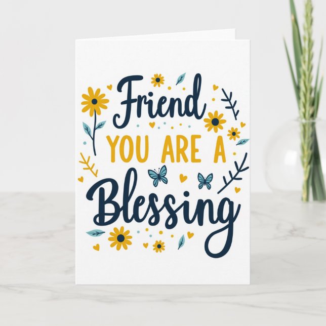 Floral Friend Blessing Card (Front)