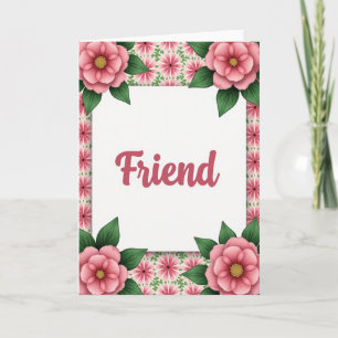 Floral Friend Day Greeting Card