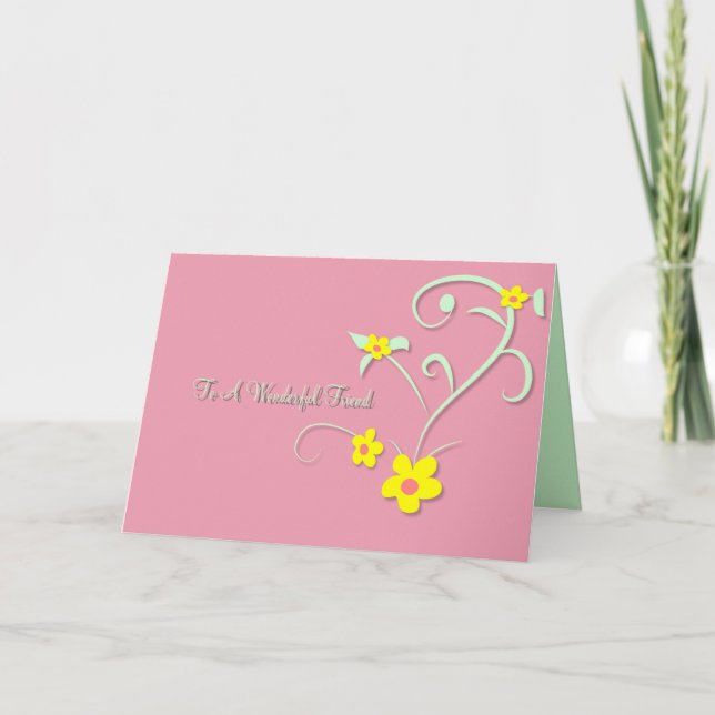 Floral Friendship Card (Front)