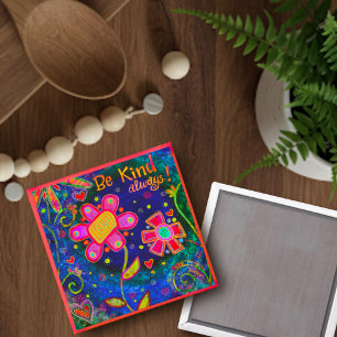 Floral Fun Be Kind Always Inspirivity Kindness Magnet