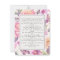 Floral Funeral Memorial Photo Prayer Card