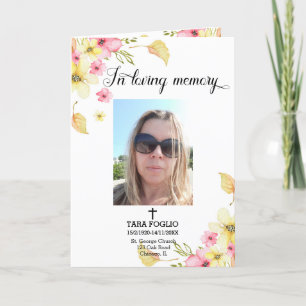 Floral funeral program