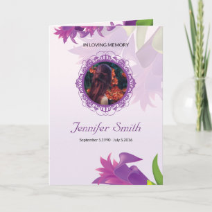 Floral Funeral Program Template
