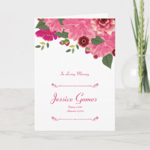 Floral Funeral Program Template