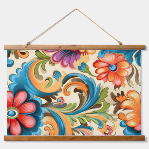 Floral Funkadelic Botanical Hanging Tapestry