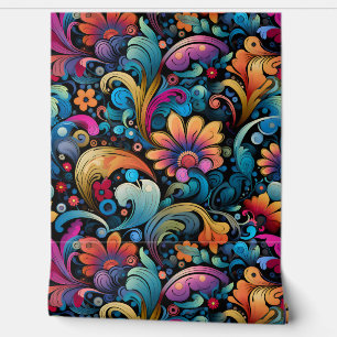 Floral Funkadelic Botanical Wallpaper