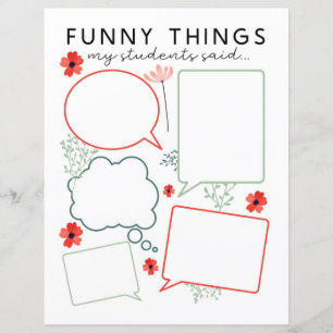 Floral Funny Things My Students Said