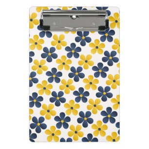 Floral Fusion: Vibrant Background Design Mini Clipboard