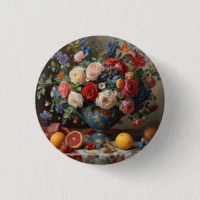 Floral Galore  3 Cm Round Badge (Front)