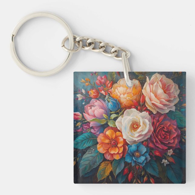 Floral Galore  Key Ring (Front)