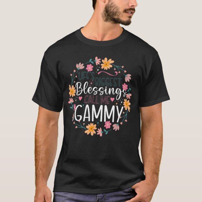 Floral Gammy Grandmother Grandma For Women friend  T-Shirt (Front)