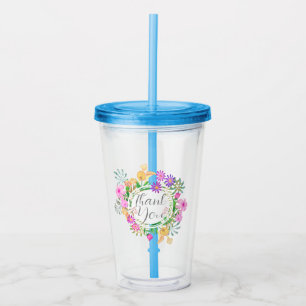 Floral Garden Acrylic Tumbler