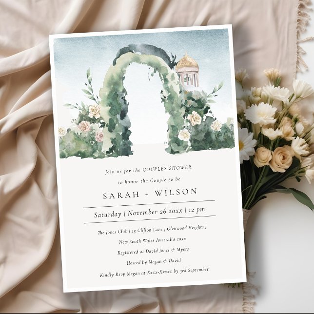 Floral Garden Arch Botanical Couples Shower Invite (Creator Uploaded)