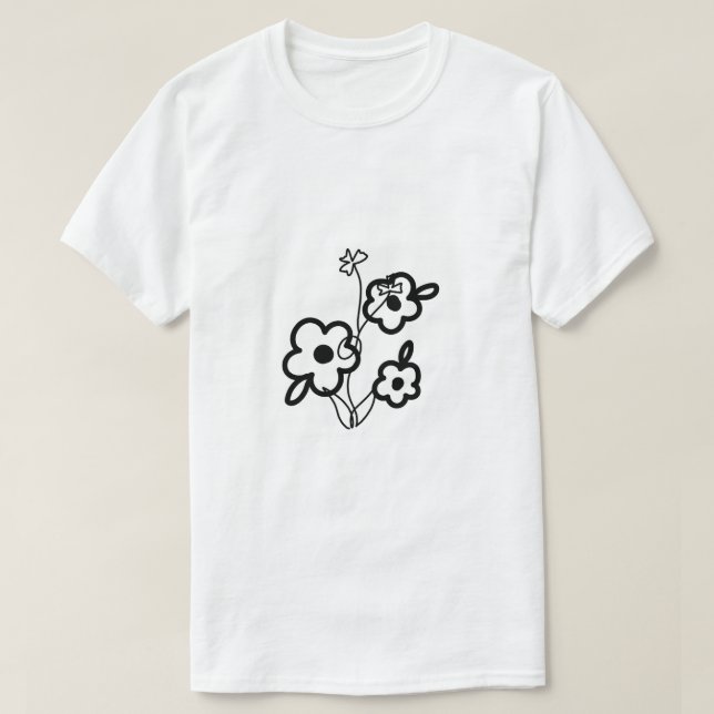Floral Garden Botanical Leaves - Nature Art Design T-Shirt (Design Front)
