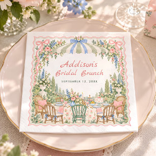 Floral Garden Bridal Brunch Shower Party Napkin