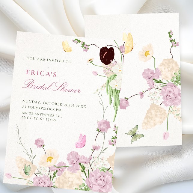 Floral garden bridal shower invitation (Creator Uploaded)