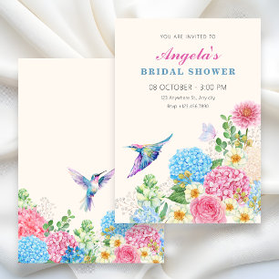 Floral garden bridal shower invitation