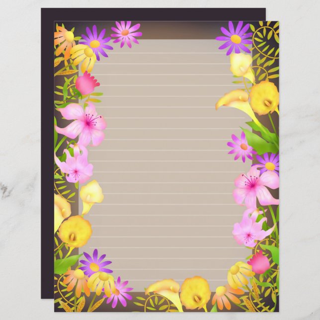 Floral Garden Brown (Front/Back)