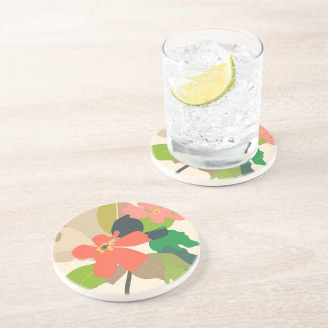 Floral Garden Colour Blocks Coaster (Side)