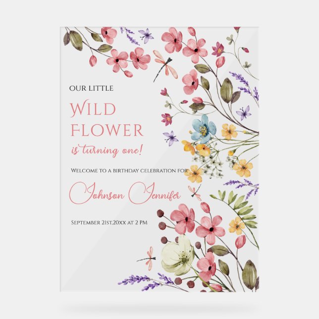 Floral Garden Decor with Butterflies (Front)